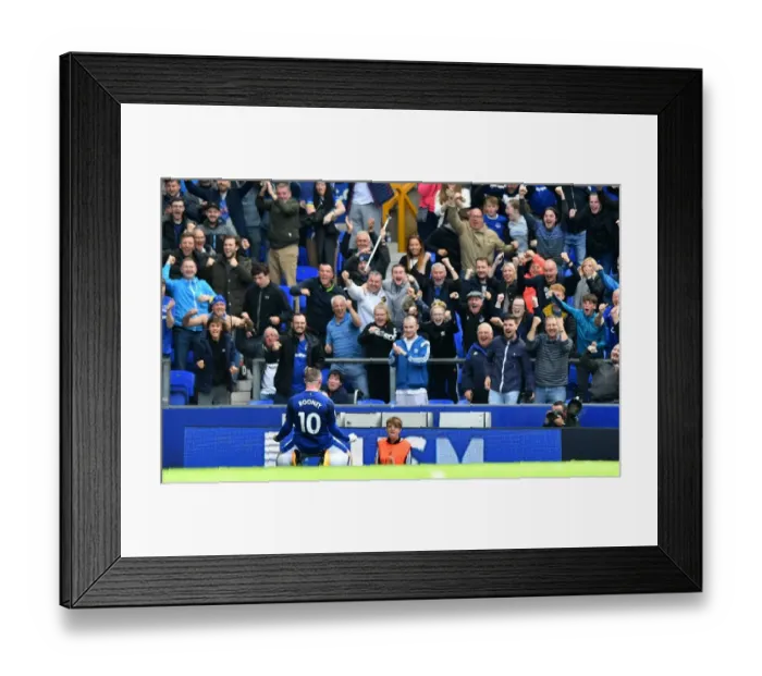 Framed Print : Rooney's Strike: Everton's First Goal vs Stoke City at Goodison Park Framed Print : Rooney's Strike: Everton's First Goal vs Stoke City at Goodison Park