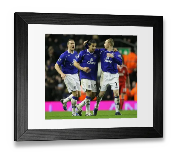 Framed Print : A Football Rivalry: Liverpool vs. Everton - Season 08-09 Framed Print : A Football Rivalry: Liverpool vs. Everton - Season 08-09
