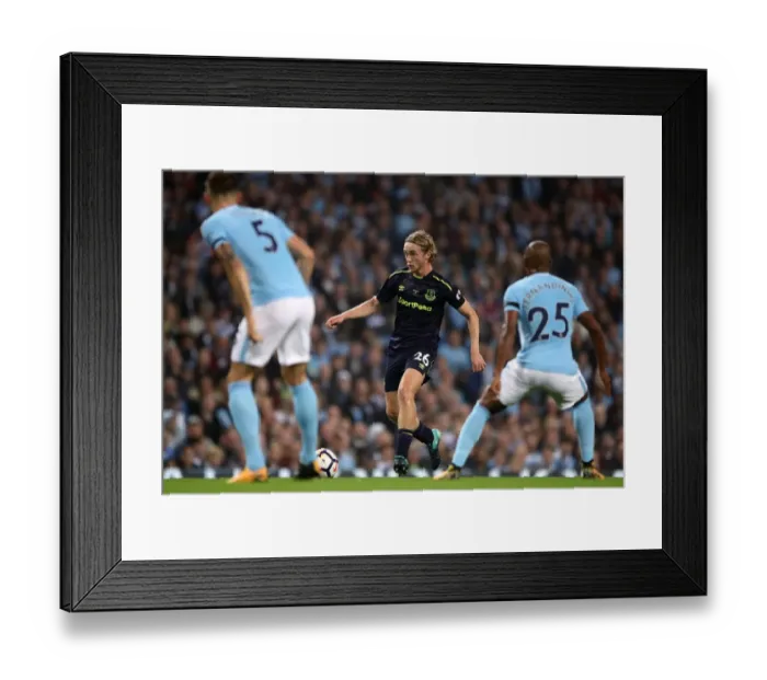 Framed Print : Tom Davies Charges Past John Stones and Fernandinho in Manchester City vs. Everton (Premier League 2017-18, Etihad Stadium) Framed Print : Tom Davies Charges Past John Stones and Fernandinho in Manchester City vs. Everton (Premier League 2017-18, Etihad Stadium)