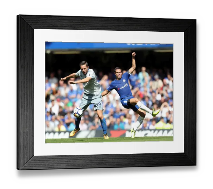 Framed Print : Clash at Stamford Bridge: Azpilicueta vs Sigurdsson in Premier League Battle
