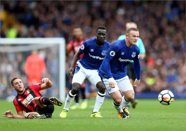 Wayne Rooney in Action: Everton vs AFC Bournemouth, Premier League at Goodison Park