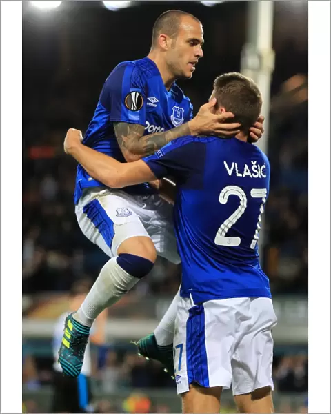 Nikola Vlasic's Double: Everton Celebrates Second Goal vs Apollon Limassol in UEFA Europa League Group E