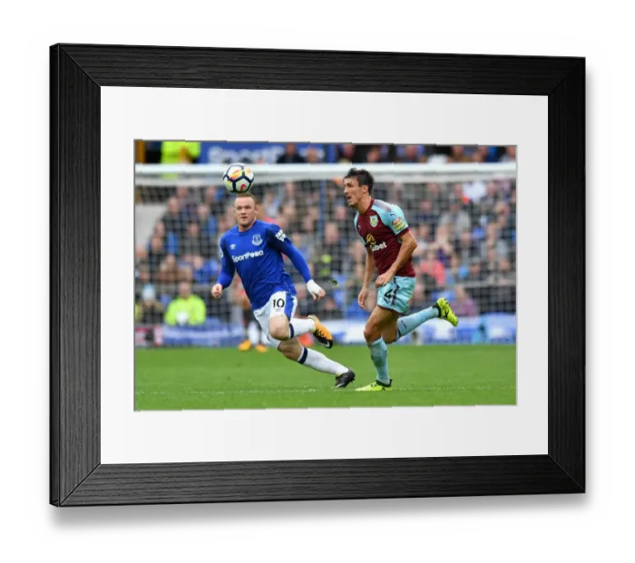 Framed Print : Rooney vs Cork: Intense Battle for the Ball at Goodison Park - Everton vs Burnley, Premier League 2017-18 Framed Print : Rooney vs Cork: Intense Battle for the Ball at Goodison Park - Everton vs Burnley, Premier League 2017-18
