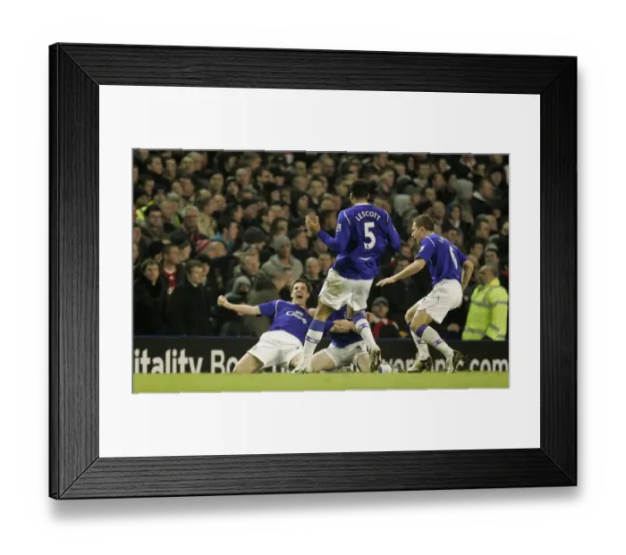 Framed Print : Dan Gosling's Thrilling FA Cup Goal for Everton Against Liverpool (4 / 2 / 09) Framed Print : Dan Gosling's Thrilling FA Cup Goal for Everton Against Liverpool (4 / 2 / 09)