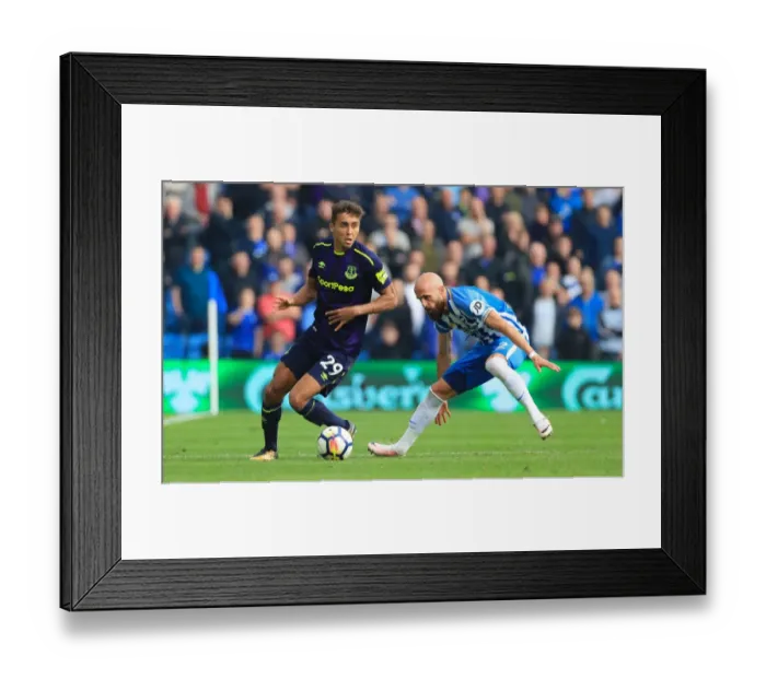 Framed Print : Calvert-Lewin vs Bruno: Intense Battle for Ball in Premier League Match between Brighton and Everton Framed Print : Calvert-Lewin vs Bruno: Intense Battle for Ball in Premier League Match between Brighton and Everton