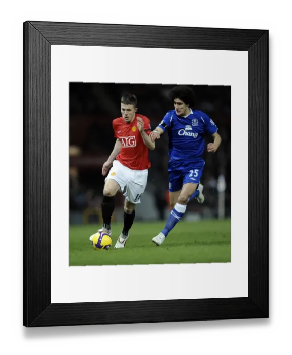 Framed Print : Carrick vs. Fellaini: A Battle in the Barclays Premier League - Manchester United vs. Everton Framed Print : Carrick vs. Fellaini: A Battle in the Barclays Premier League - Manchester United vs. Everton