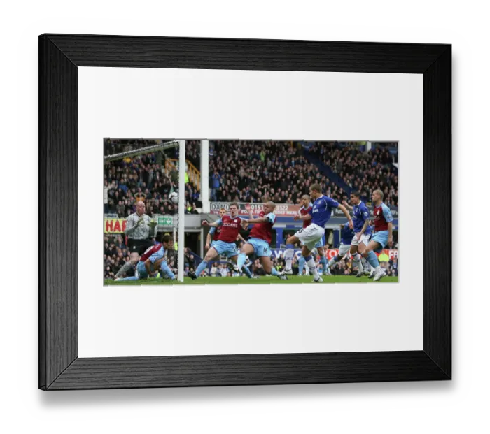 Framed Print : Jack Rodwell Scores the First Goal: Everton's FA Cup Fifth Round Victory over Aston Villa (February 15, 2009)