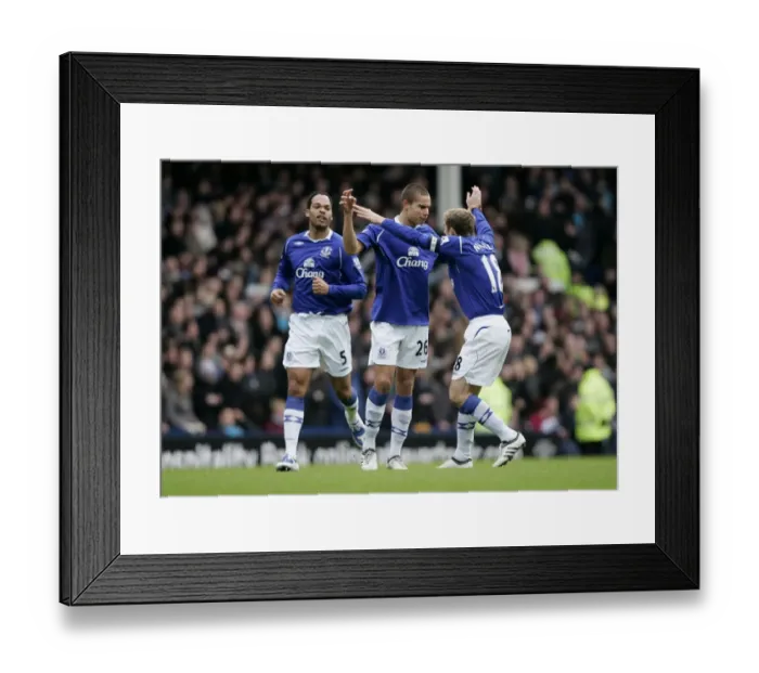 Framed Print : Jack Rodwell's Historic First Goal: Everton vs. Aston Villa, FA Cup Fifth Round, 2009