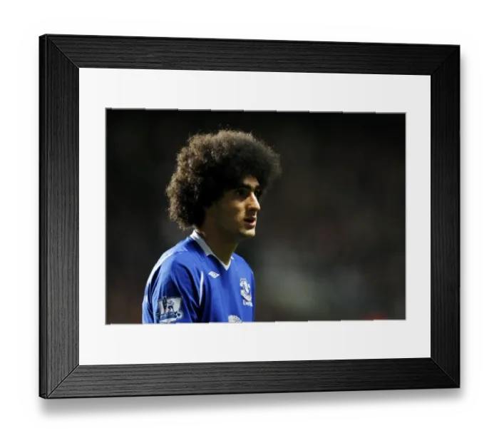 Framed Print : Marouane Fellaini: Everton's Midfield Maestro, 2008-2009 Season Framed Print : Marouane Fellaini: Everton's Midfield Maestro, 2008-2009 Season