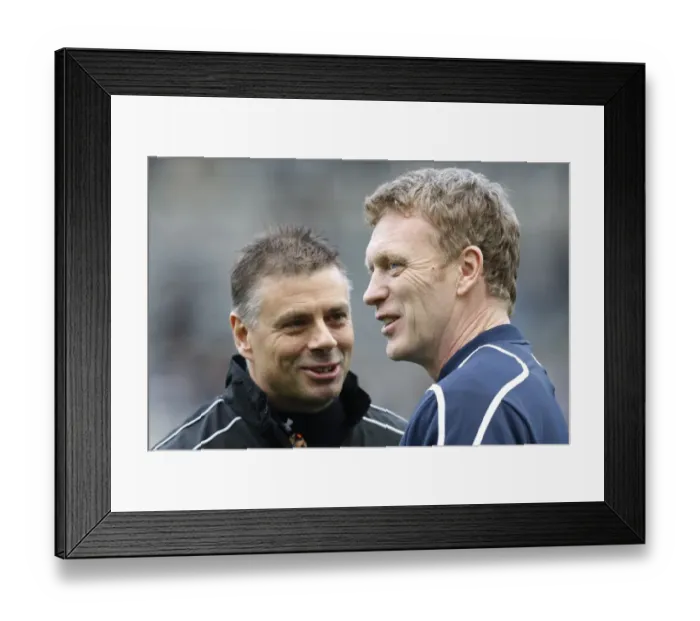 Framed Print : Moyes and Halsey: A Light-Hearted Moment at St. James Park - Everton vs. Newcastle United, 2009 Framed Print : Moyes and Halsey: A Light-Hearted Moment at St. James Park - Everton vs. Newcastle United, 2009