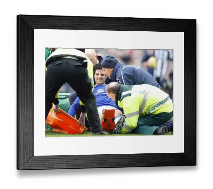 Framed Print : Mikel Arteta Suffers Injury, Stretchered Off the Field: Newcastle United vs. Everton, 2009 Framed Print : Mikel Arteta Suffers Injury, Stretchered Off the Field: Newcastle United vs. Everton, 2009