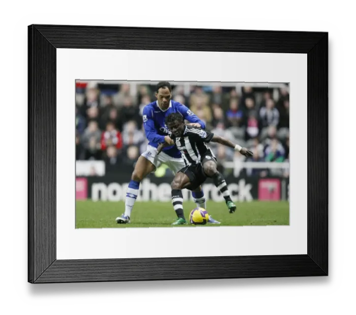 Framed Print : Martins vs. Lescott: Battle of the Barclays Premier League Forwards - Newcastle United vs. Everton Framed Print : Martins vs. Lescott: Battle of the Barclays Premier League Forwards - Newcastle United vs. Everton