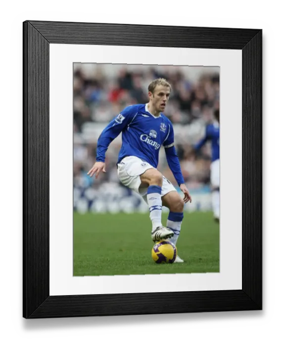 Framed Print : Phil Neville in Action: Newcastle United vs. Everton, Barclays Premier League, 2009 Framed Print : Phil Neville in Action: Newcastle United vs. Everton, Barclays Premier League, 2009