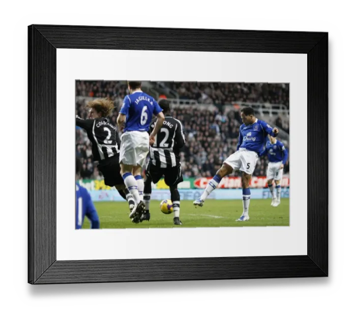 Framed Print : Joleon Lescott's Thrilling Shot: Newcastle United vs Everton, Barclays Premier League, 2009 Framed Print : Joleon Lescott's Thrilling Shot: Newcastle United vs Everton, Barclays Premier League, 2009