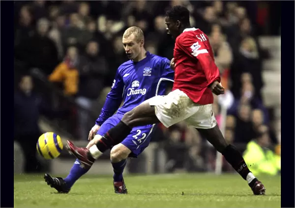 Tony Hibbert's Game-Winning Moment: Squeezing Past Louis Saha (Everton's Upset Victory over Manchester United)