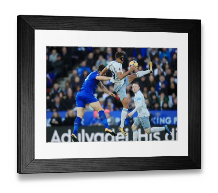 Framed Print : Leicester City vs Everton: Intense Battle Between Dominic Calvert-Lewin and Harry Maguire at King Power Stadium Framed Print : Leicester City vs Everton: Intense Battle Between Dominic Calvert-Lewin and Harry Maguire at King Power Stadium