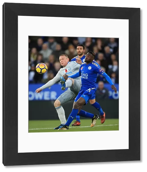 Ndidi vs Rooney: Intense Battle for Ball at Leicester City vs Everton, Premier League, King Power Stadium