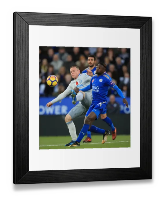 Framed Print : Ndidi vs Rooney: Intense Battle for Ball at Leicester City vs Everton, Premier League, King Power Stadium Framed Print : Ndidi vs Rooney: Intense Battle for Ball at Leicester City vs Everton, Premier League, King Power Stadium