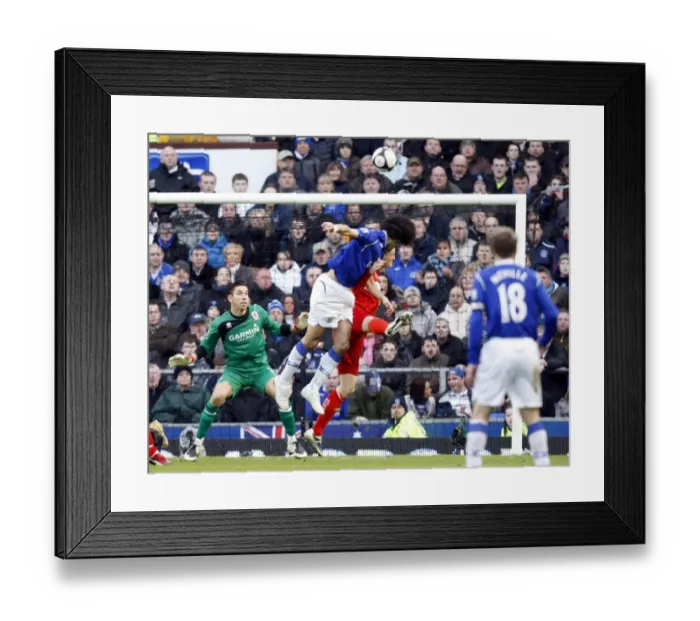 Framed Print : Marouane Fellaini's Historic First Goal: Everton's FA Cup Quarterfinal Victory over Middlesbrough at Goodison Park (March 8, 2009)