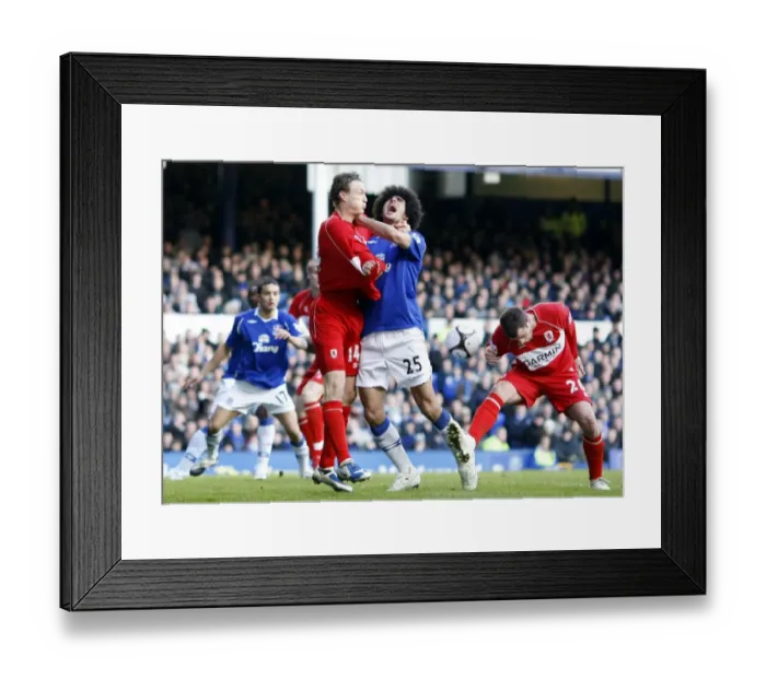 Framed Print : Fellaini vs Huth: Everton's Clash in FA Cup Quarterfinal at Goodison Park (08 / 09) Framed Print : Fellaini vs Huth: Everton's Clash in FA Cup Quarterfinal at Goodison Park (08 / 09)
