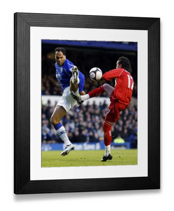 Framed Print : Lescott vs Tuncay: A Battle of Stars - Everton vs Middlesbrough FA Cup Quarterfinal, 08 / 09 Framed Print : Lescott vs Tuncay: A Battle of Stars - Everton vs Middlesbrough FA Cup Quarterfinal, 08 / 09