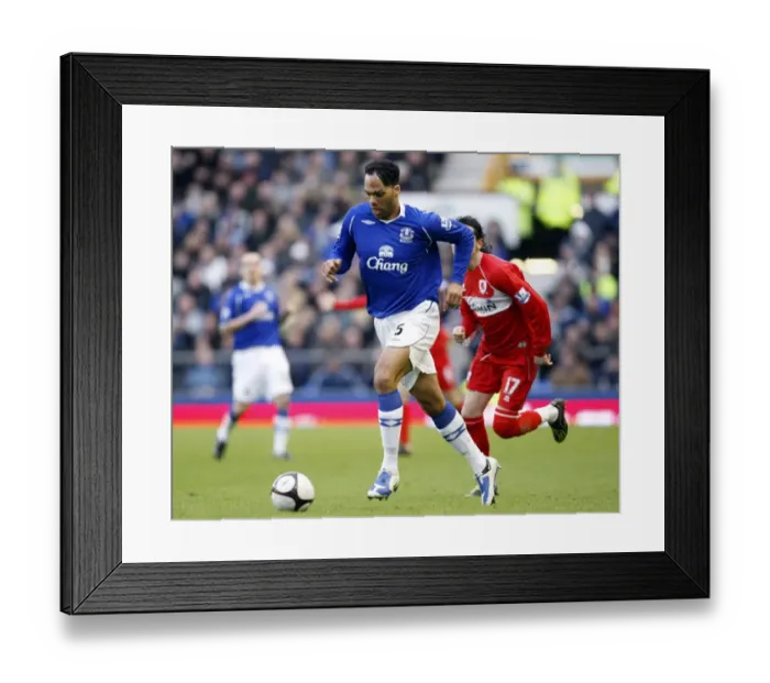 Framed Print : Joleon Lescott's Star Performance: Everton's FA Cup Quarterfinal Thriller Against Middlesbrough Framed Print : Joleon Lescott's Star Performance: Everton's FA Cup Quarterfinal Thriller Against Middlesbrough