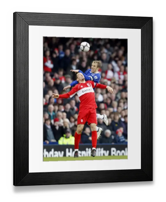 Framed Print : Phil Neville vs Emanuel Pogatetz: A FA Cup Quarterfinal Battle at Goodison Park (08 / 09) Framed Print : Phil Neville vs Emanuel Pogatetz: A FA Cup Quarterfinal Battle at Goodison Park (08 / 09)