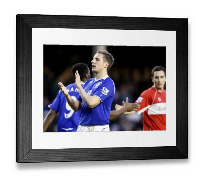 Framed Print : Everton's Jagielka Celebrates FA Cup Quarterfinal Victory over Middlesbrough (08 / 09) Framed Print : Everton's Jagielka Celebrates FA Cup Quarterfinal Victory over Middlesbrough (08 / 09)