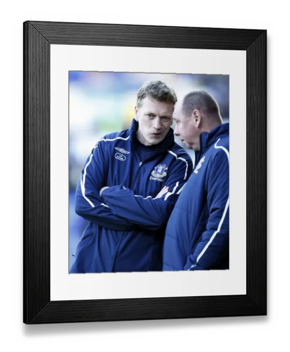 Framed Print : Everton FC: David Moyes and Andy Holden - FA Cup Quarterfinal vs Middlesbrough, 2009 Framed Print : Everton FC: David Moyes and Andy Holden - FA Cup Quarterfinal vs Middlesbrough, 2009