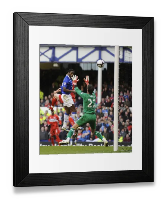 Framed Print : Louis Saha Scores Second Goal: Everton vs. Middlesbrough in FA Cup Quarterfinal at Goodison Park (March 8, 2009) Framed Print : Louis Saha Scores Second Goal: Everton vs. Middlesbrough in FA Cup Quarterfinal at Goodison Park (March 8, 2009)