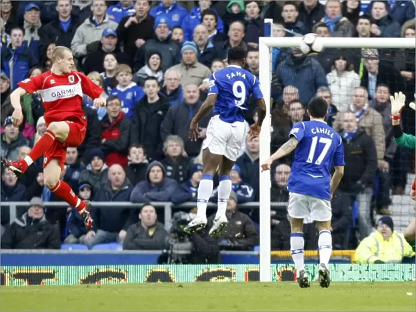 Louis Saha Scores Second Goal: Everton's FA Cup Quarterfinal Victory over Middlesbrough at Goodison Park (March 8, 2009)