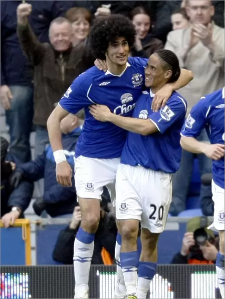 Fellaini and Pienaar: Everton's FA Cup Quarter Final Goal Celebration (2009)