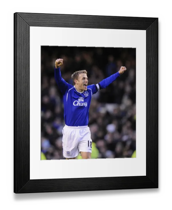 Framed Print : Everton's Phil Neville: Emotional FA Cup Quarterfinal Victory Over Middlesbrough (8 / 3 / 09) Framed Print : Everton's Phil Neville: Emotional FA Cup Quarterfinal Victory Over Middlesbrough (8 / 3 / 09)