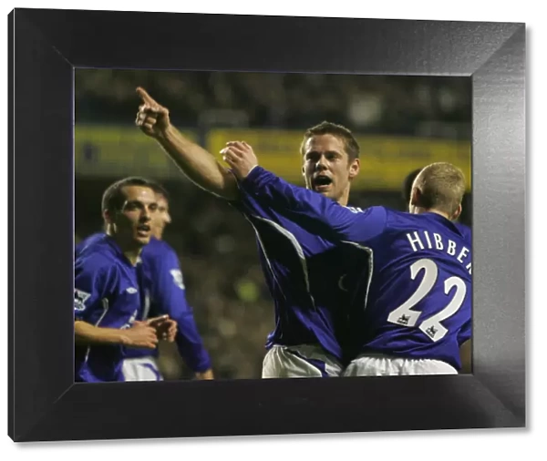 Everton Football Club: James Beattie's Thrilling Goal Celebration with Tony Hibbert