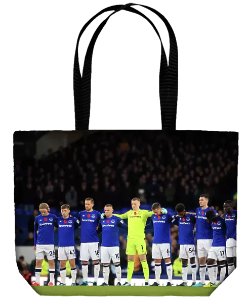 Everton Players Honor Armistice Day with a Minutes Silence before Premier League Match against Watford at Goodison Park