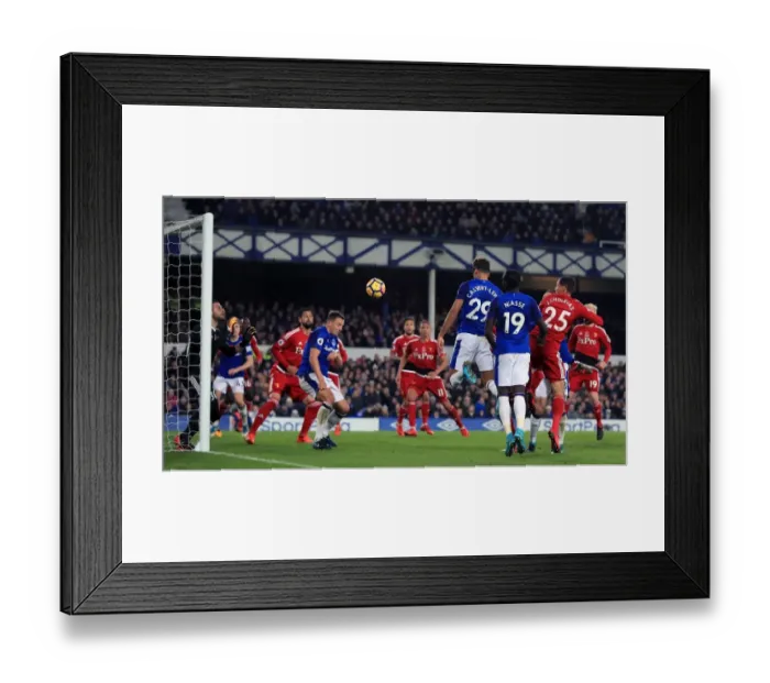 Framed Print : Dominic Calvert-Lewin Scores Everton's Second Goal vs. Watford at Goodison Park Framed Print : Dominic Calvert-Lewin Scores Everton's Second Goal vs. Watford at Goodison Park