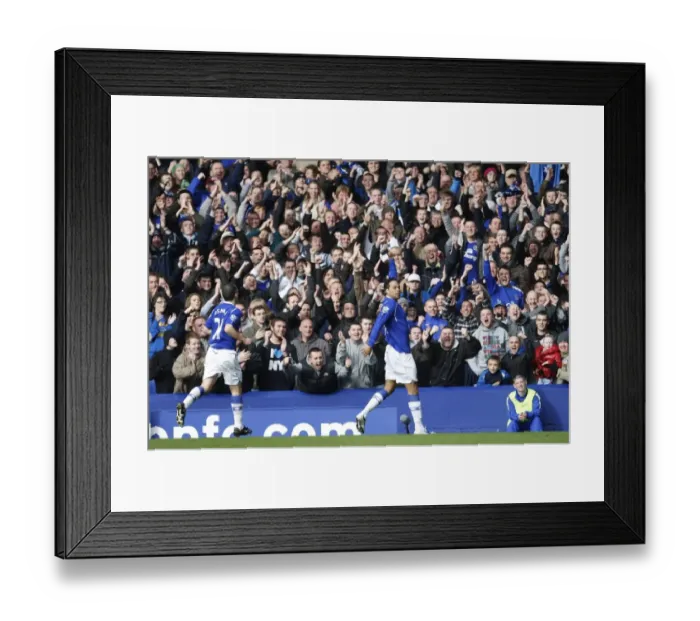 Framed Print : Joleon Lescott Scores His Second Goal: Everton's Victory Over Stoke City (08 / 09 Season) Framed Print : Joleon Lescott Scores His Second Goal: Everton's Victory Over Stoke City (08 / 09 Season)