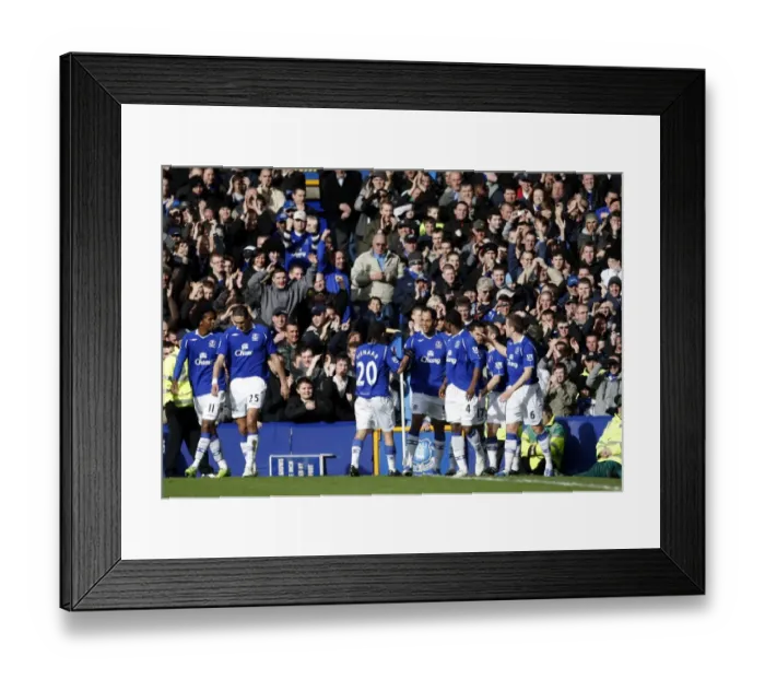 Framed Print : Joleon Lescott Scores the Decisive Goal: Everton's Victory over Stoke City in the 08 / 09 Barclays Premier League Framed Print : Joleon Lescott Scores the Decisive Goal: Everton's Victory over Stoke City in the 08 / 09 Barclays Premier League