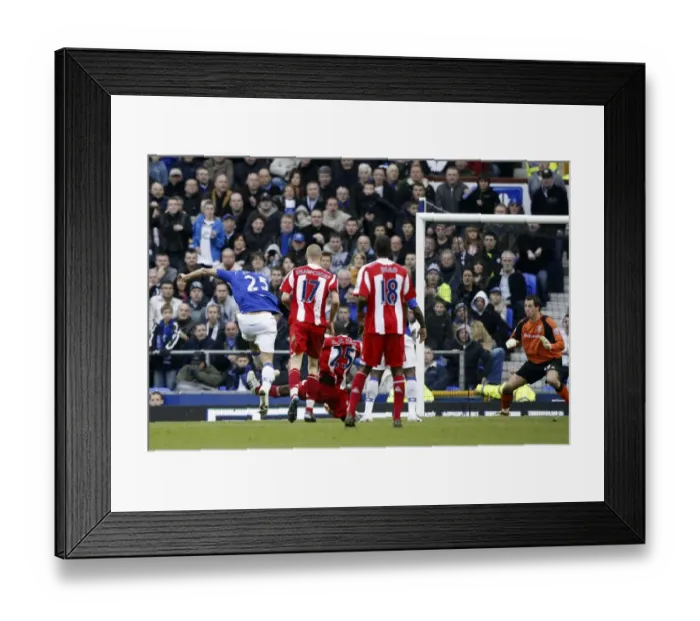 Framed Print : Marouane Fellaini Scores Third Goal: Everton's Victory Over Stoke City, Barclays Premier League, Goodison Park, March 14, 2009 Framed Print : Marouane Fellaini Scores Third Goal: Everton's Victory Over Stoke City, Barclays Premier League, Goodison Park, March 14, 2009