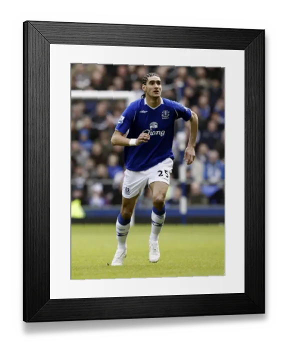 Framed Print : Marouane Fellaini in Action: Everton vs Stoke City, Barclays Premier League, Goodison Park, March 14, 2009 Framed Print : Marouane Fellaini in Action: Everton vs Stoke City, Barclays Premier League, Goodison Park, March 14, 2009