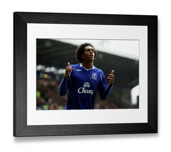 Framed Print : Everton's Jo Celebrates First Goal Against Stoke City in Barclays Premier League at Goodison Park (14 / 3 / 09) Framed Print : Everton's Jo Celebrates First Goal Against Stoke City in Barclays Premier League at Goodison Park (14 / 3 / 09)