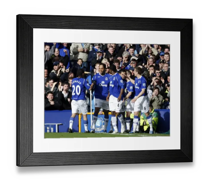 Framed Print : Everton's Joleon Lescott Scores Second Goal vs. Stoke City (14 / 3 / 09) Framed Print : Everton's Joleon Lescott Scores Second Goal vs. Stoke City (14 / 3 / 09)