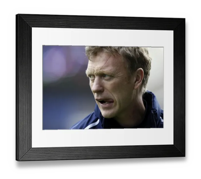 Framed Print : David Moyes Leads Everton to Victory: Everton vs Stoke City, Barclays Premier League, 14 / 3 / 09