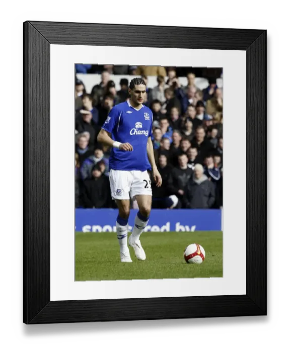 Framed Print : Marouane Fellaini's Unforgettable Performance: Everton vs Stoke City, March 14, 2009 (Premier League)