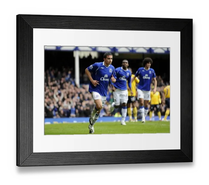 Framed Print : Tim Cahill's Thrilling Goal: Everton's Victory Over West Bromwich Albion, Barclays Premier League 2008-09 Season Framed Print : Tim Cahill's Thrilling Goal: Everton's Victory Over West Bromwich Albion, Barclays Premier League 2008-09 Season