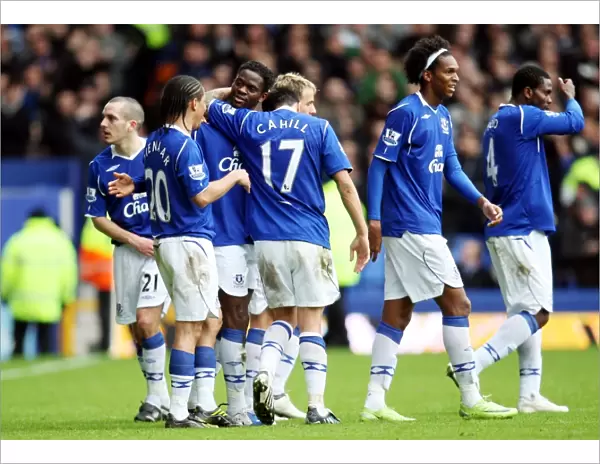 Everton's Louis Saha Scores the Decisive Goal: Everton 2-0 West Bromwich Albion (2009)