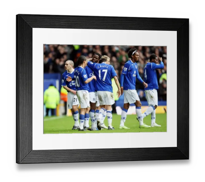 Framed Print : Everton's Louis Saha Scores the Decisive Goal: Everton 2-0 West Bromwich Albion (2009) Framed Print : Everton's Louis Saha Scores the Decisive Goal: Everton 2-0 West Bromwich Albion (2009)
