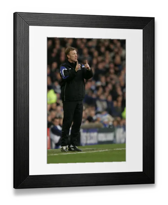 Framed Print : David Moyes Delivers Tactical Guidance: Everton vs Bolton
