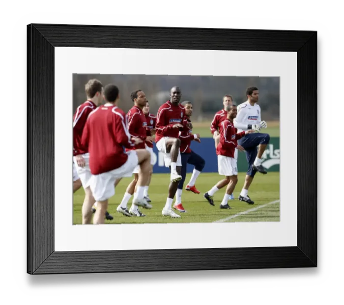 Framed Print : Everton's Carlton Cole at England Training, March 2009