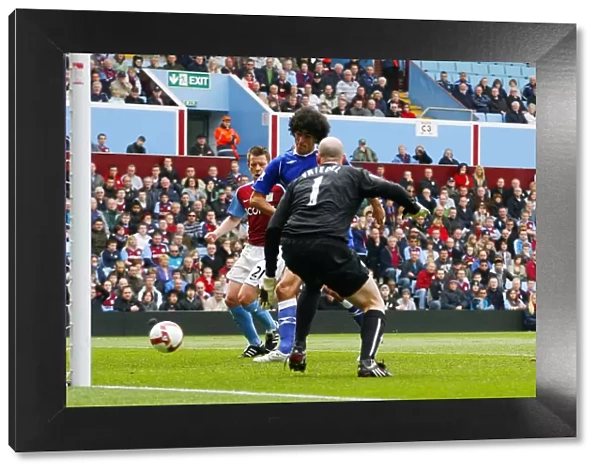 Marouane Fellaini Scores First Everton Goal Against Aston Villa in Barclays Premier League